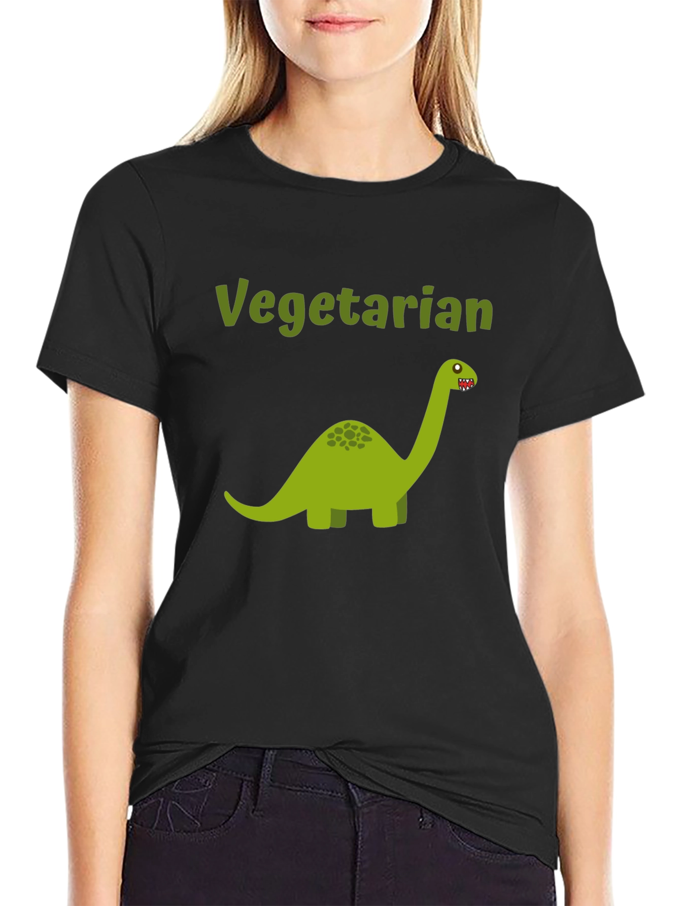 Vegetarian Dinosaur Graphic T-Shirt