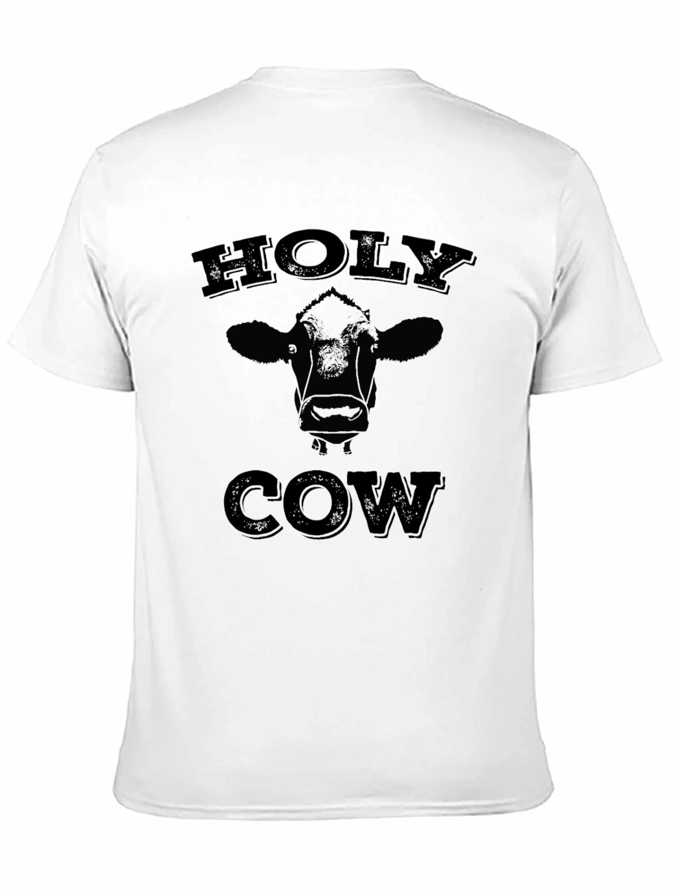 Holy Cow Graphic Tee - Black Casual T-Shirt
