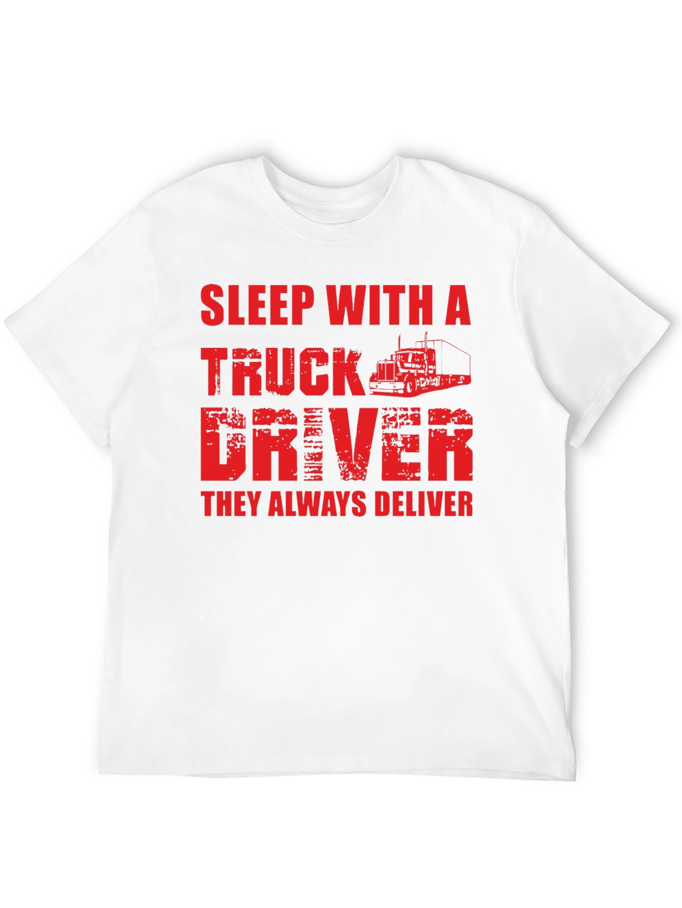 Sleep With A Truck Driver Black T-Shirt