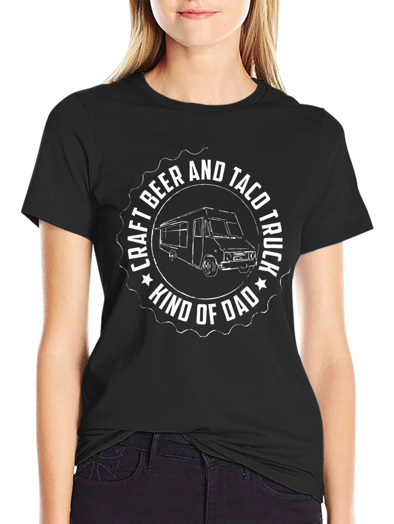 Craft Beer & Taco Truck Dad Graphic T-Shirt