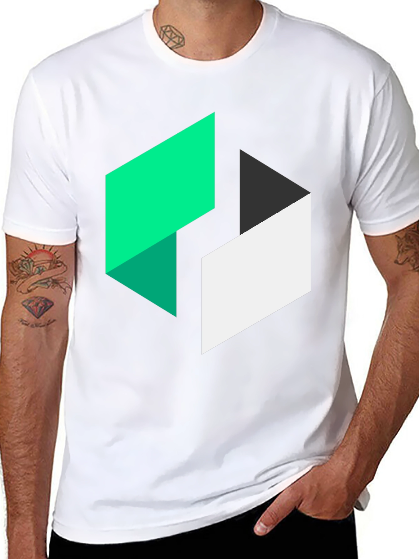 Geometric Graphic Tee - Modern Design