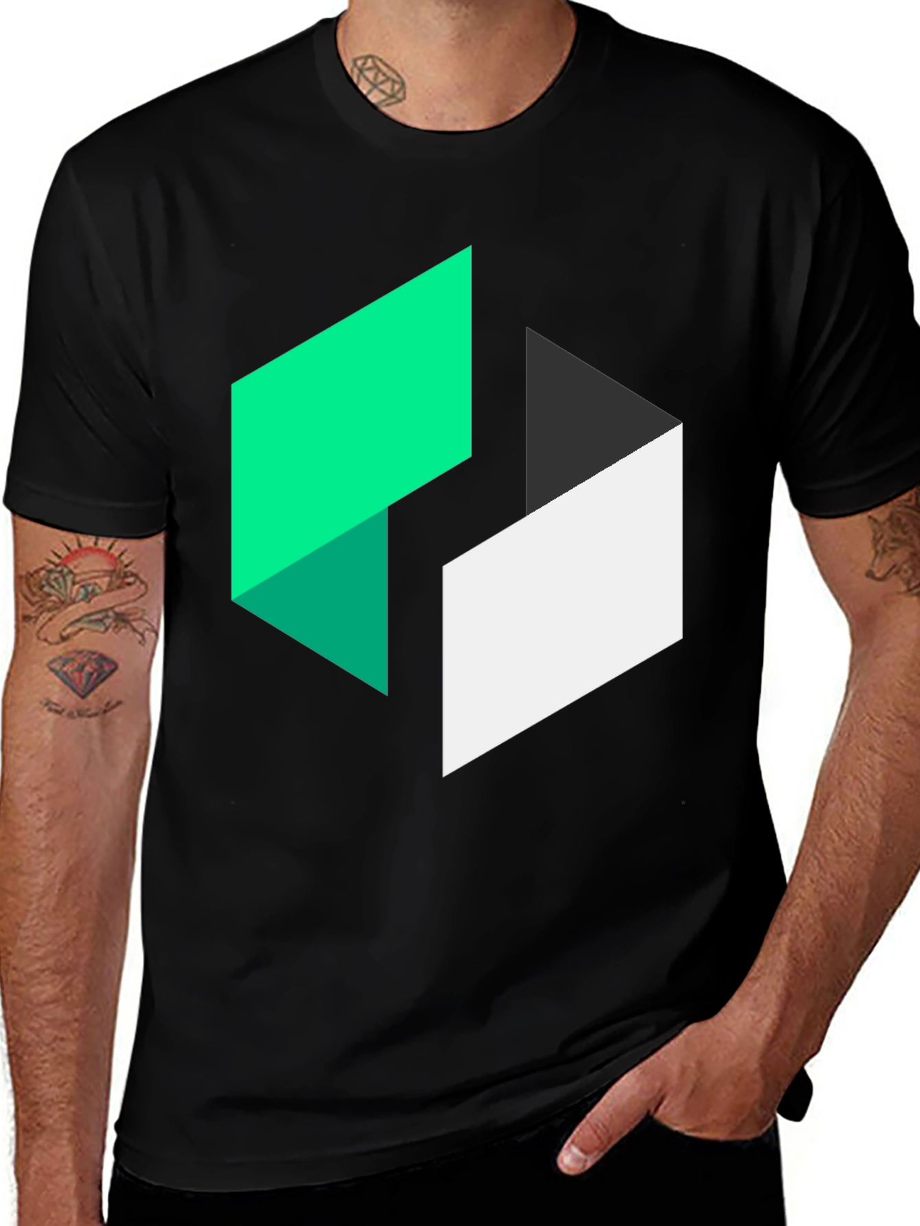 Geometric Graphic Tee - Modern Design
