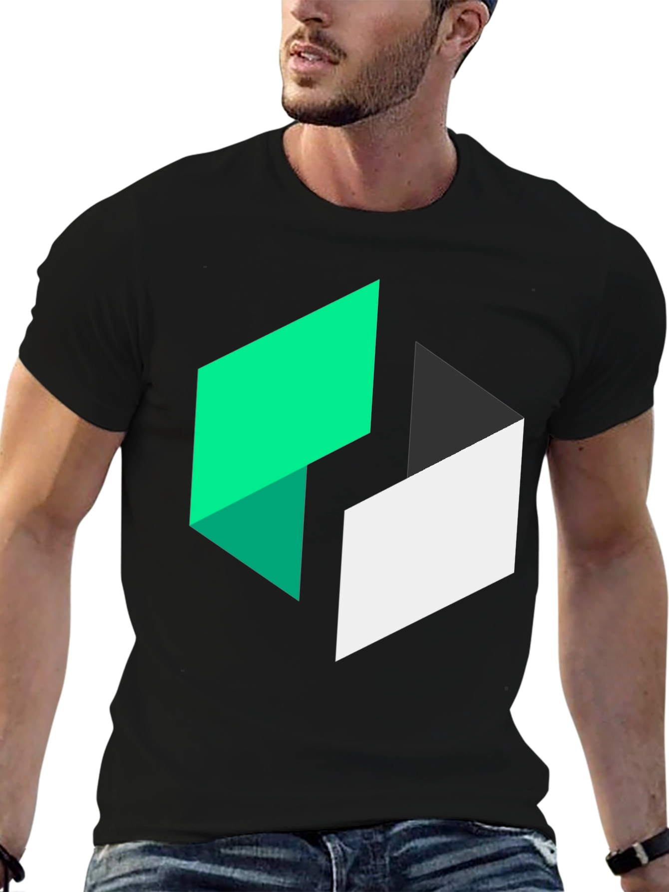 Geometric Graphic Tee - Modern Design
