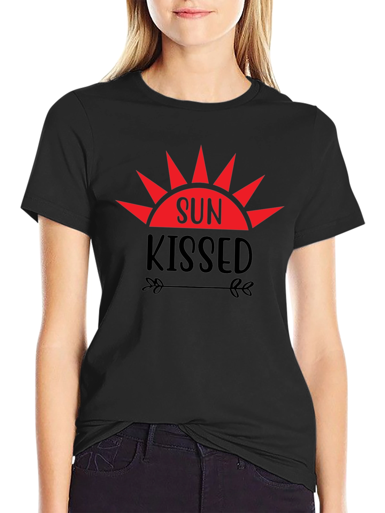 Sun Kissed Graphic T-Shirt - Black Tee
