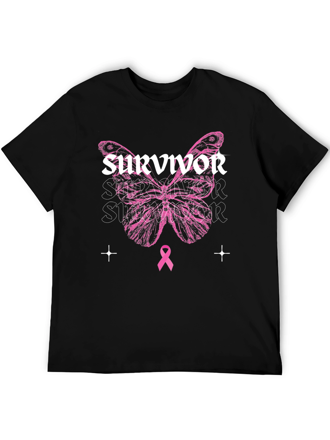 Breast Cancer Awareness Survivor Butterfly T-Shirt