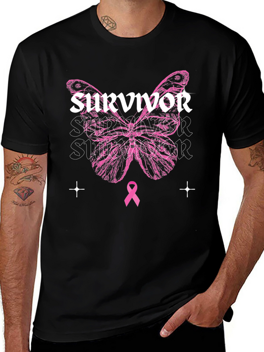 Breast Cancer Awareness Survivor Butterfly T-Shirt