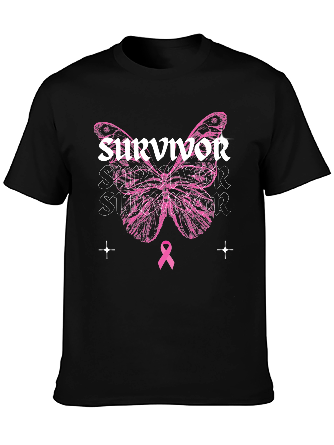 Breast Cancer Awareness Survivor Butterfly T-Shirt