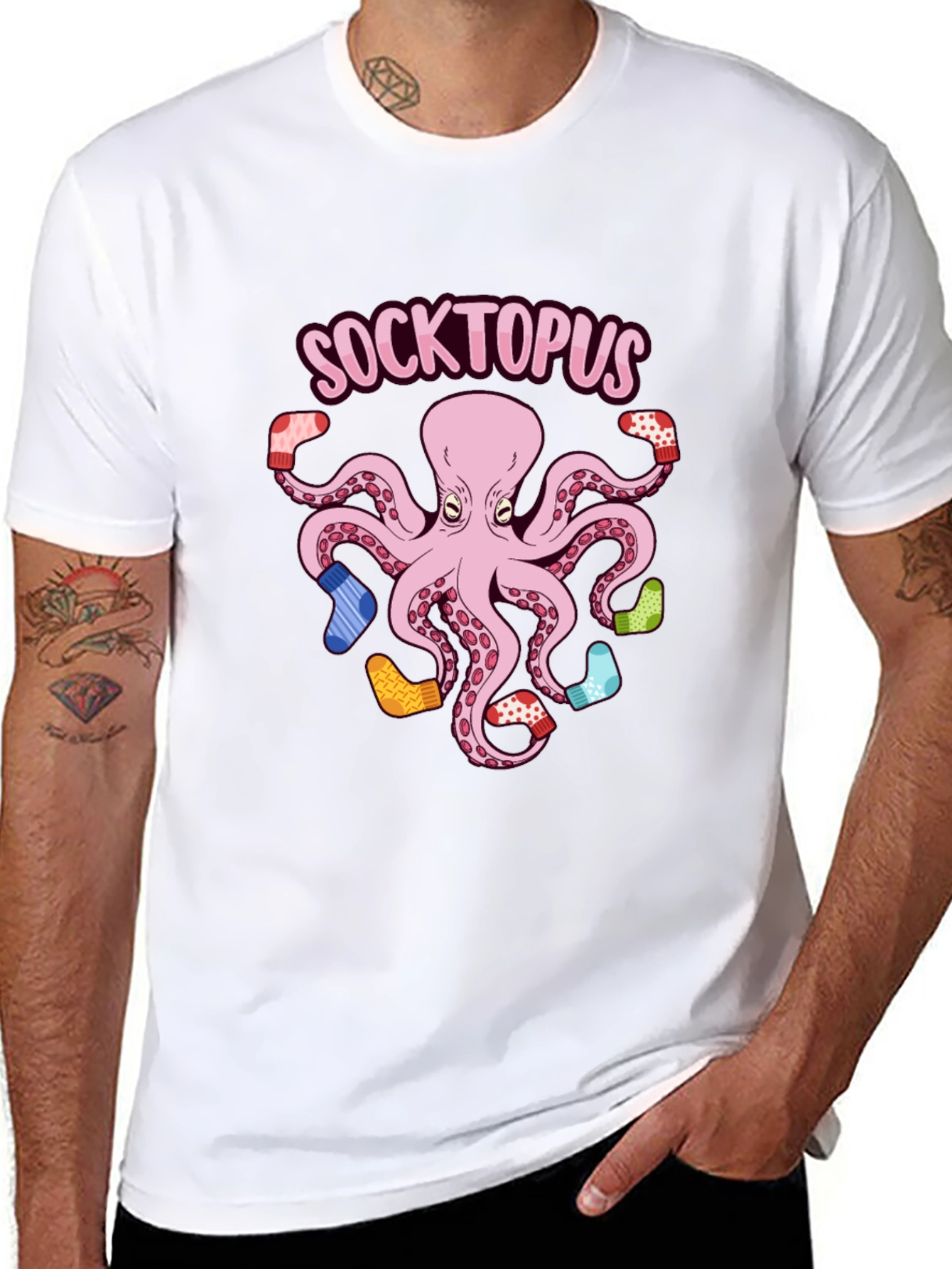 Socktopus Graphic T-Shirt - Funny Octopus Tee