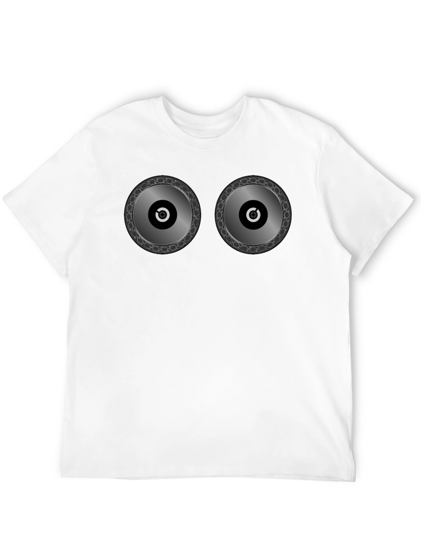 Novelty DJ Turntable Graphic Black T-Shirt