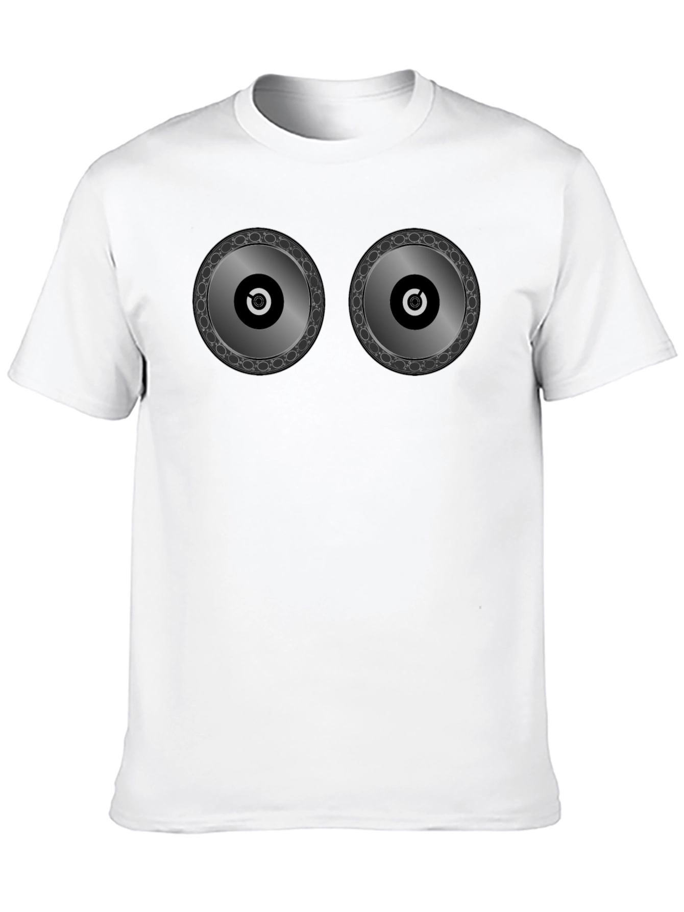 Novelty DJ Turntable Graphic Black T-Shirt