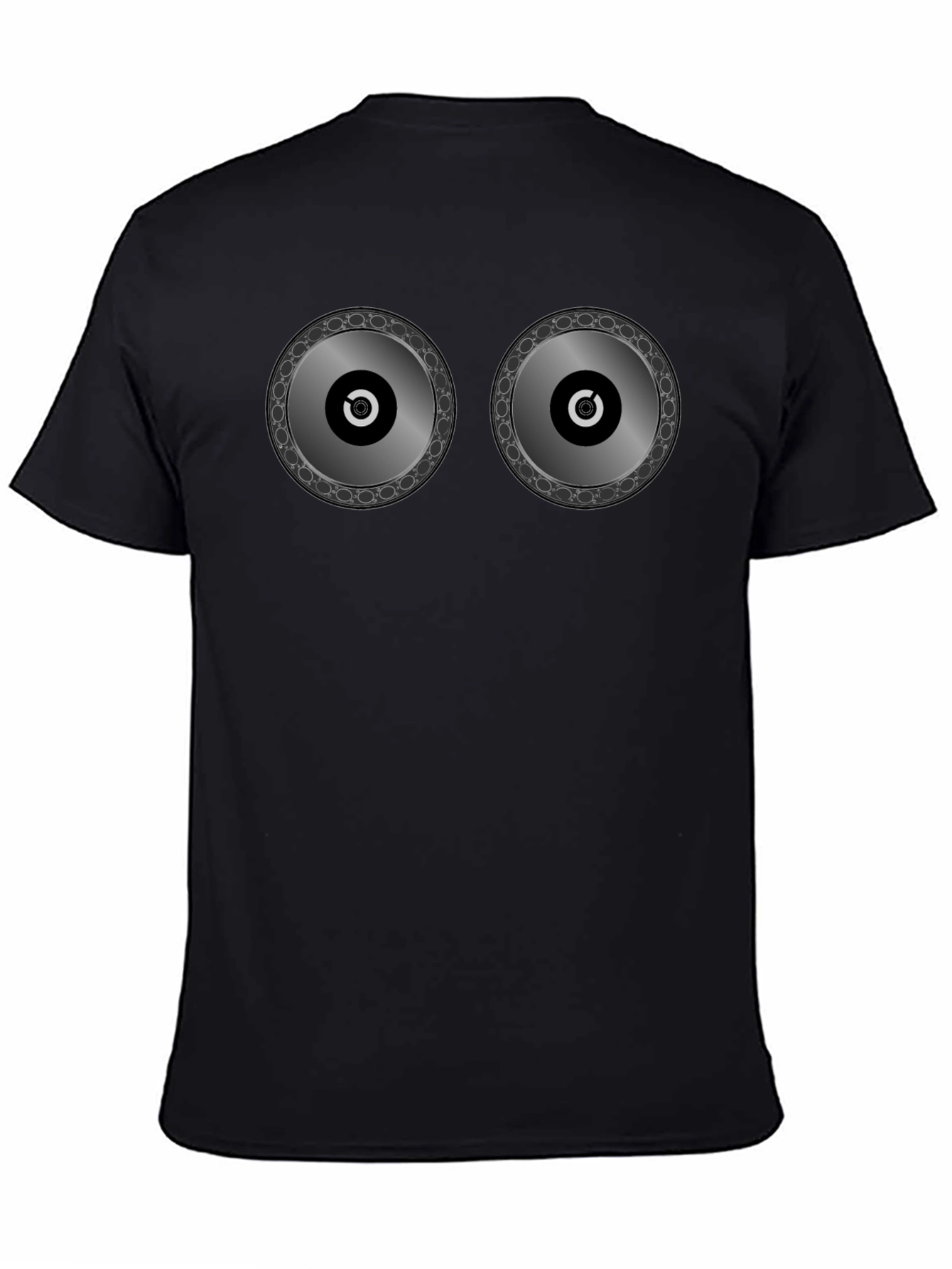 Novelty DJ Turntable Graphic Black T-Shirt