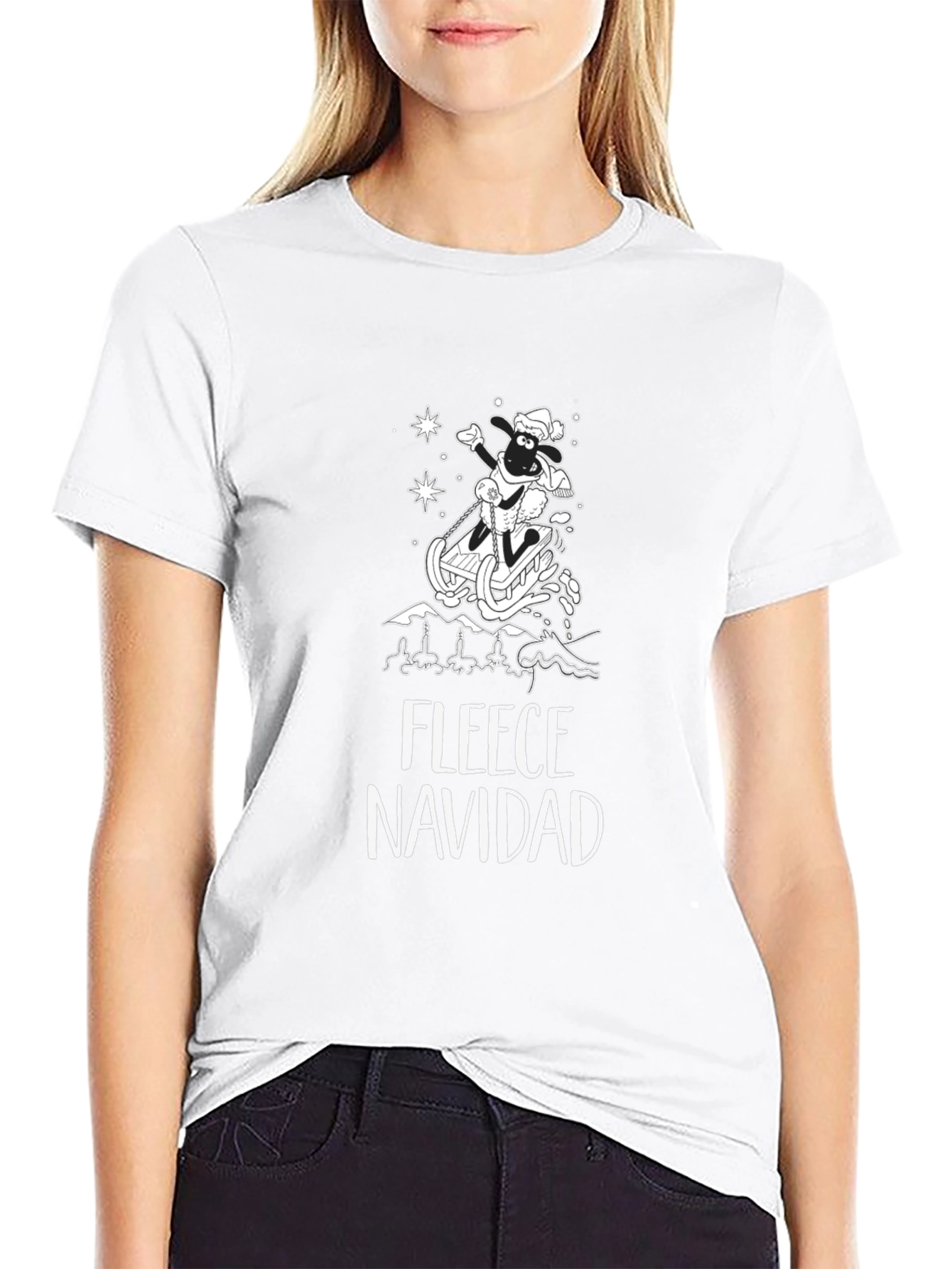 Fleece Navidad Sheep T-Shirt
