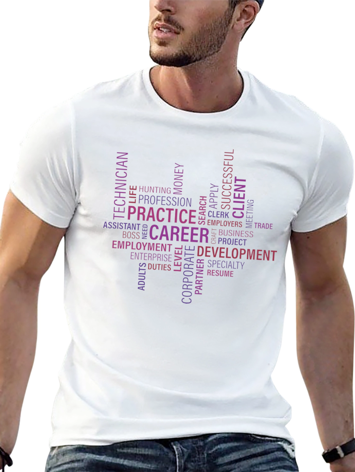 Career Path Word Art Black Tee