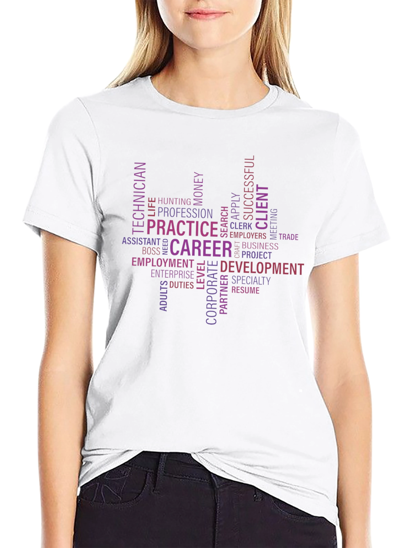 Career Path Word Art Black Tee