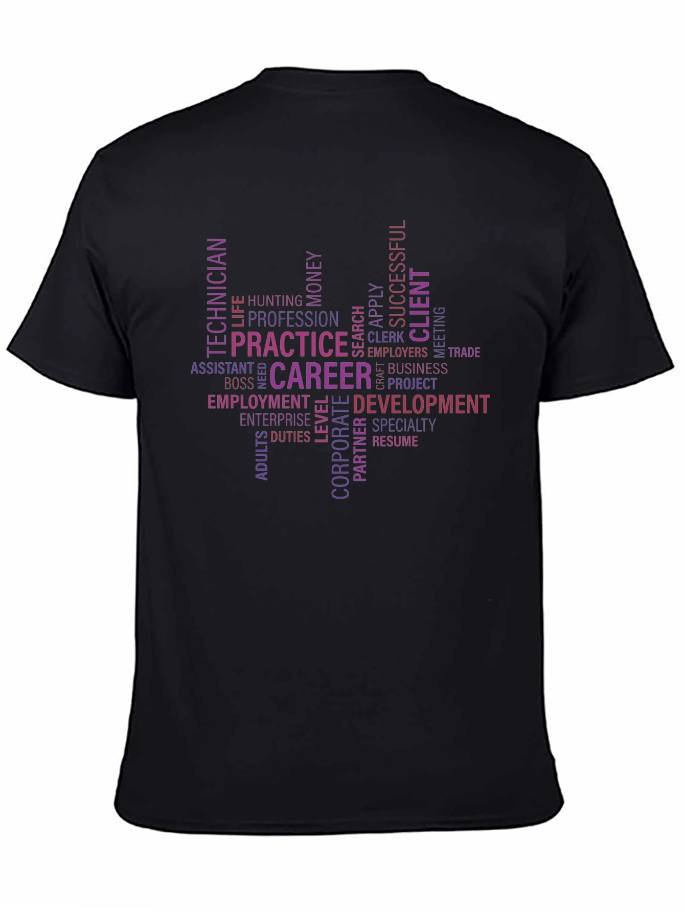 Career Path Word Art Black Tee