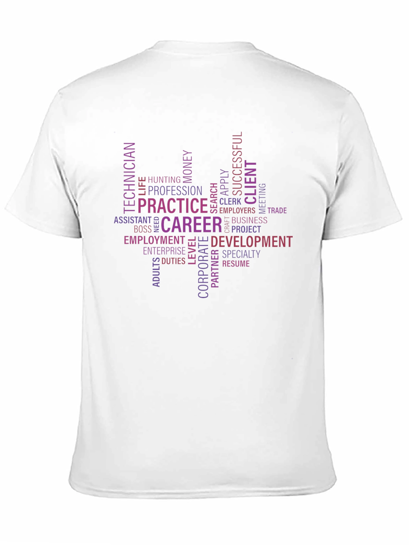 Career Path Word Art Black Tee