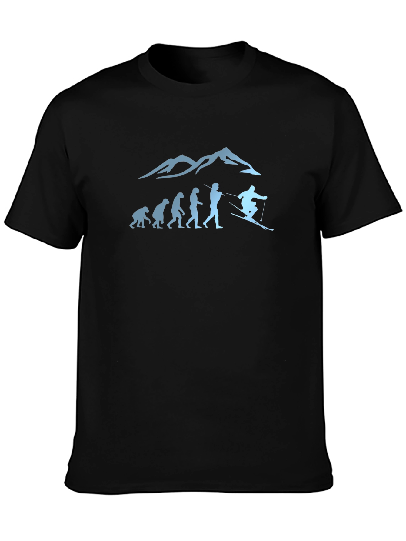 Skiing Evolution Graphic Tee