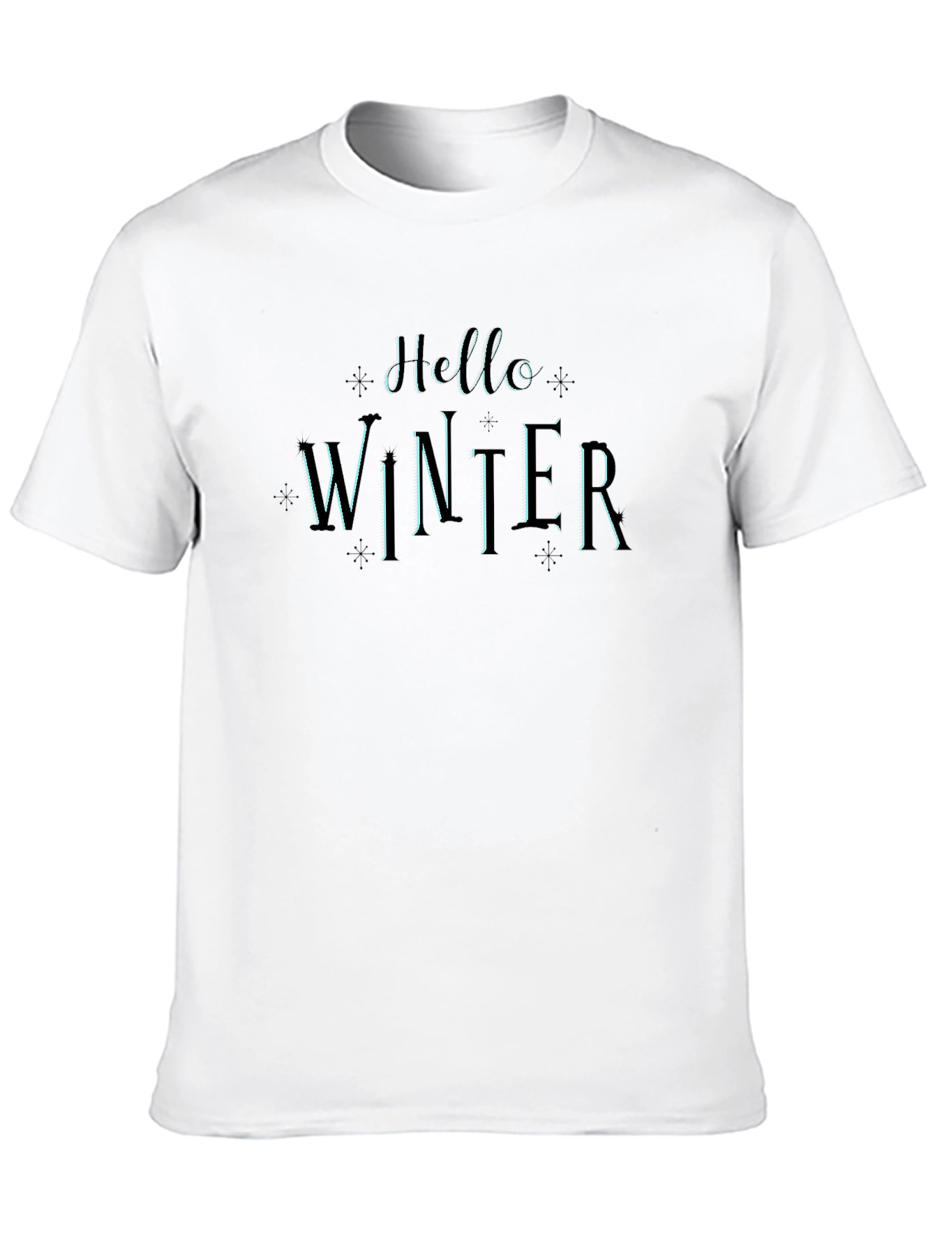 Hello Winter Graphic Tee - Stylish Holiday Apparel