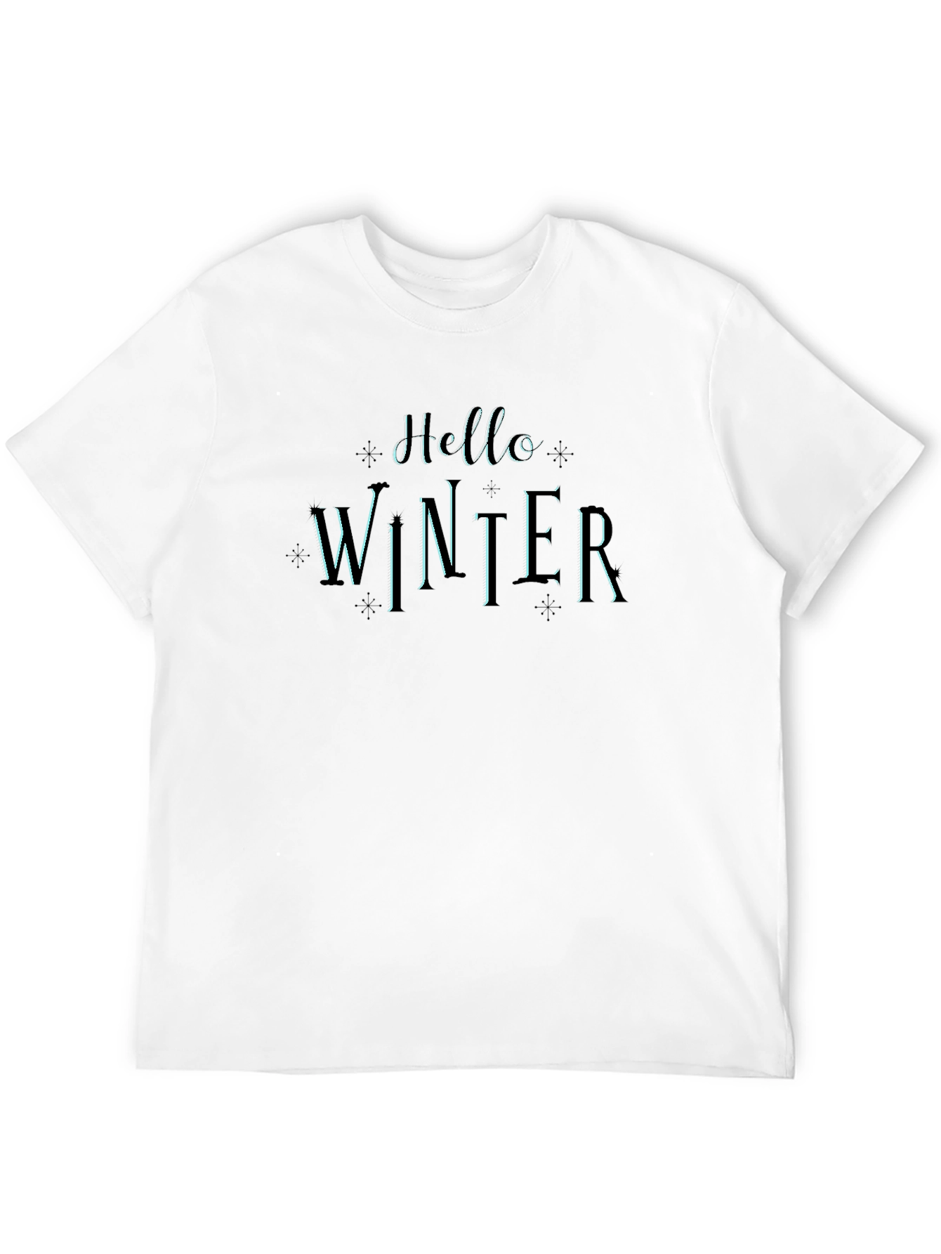 Hello Winter Graphic Tee - Stylish Holiday Apparel