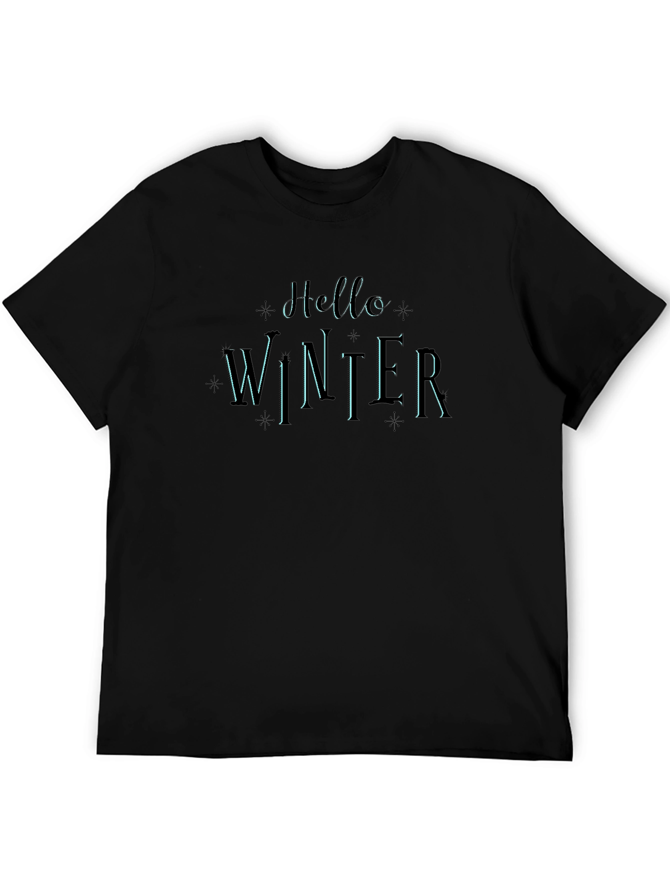 Hello Winter Graphic Tee - Stylish Holiday Apparel