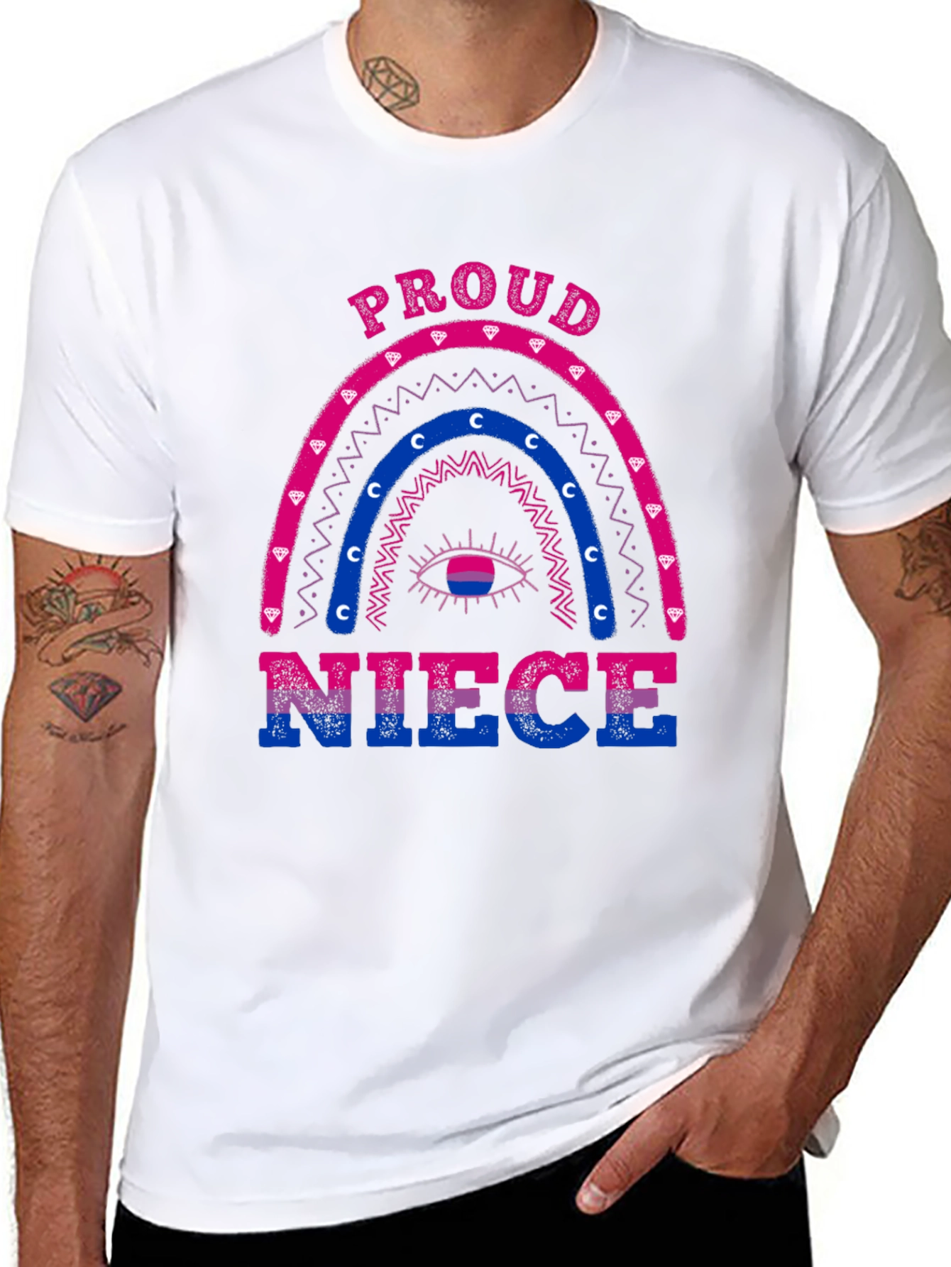 Proud Niece Bi Pride Rainbow T-Shirt