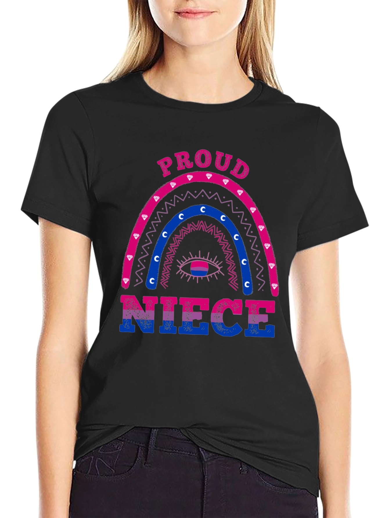Proud Niece Bi Pride Rainbow T-Shirt