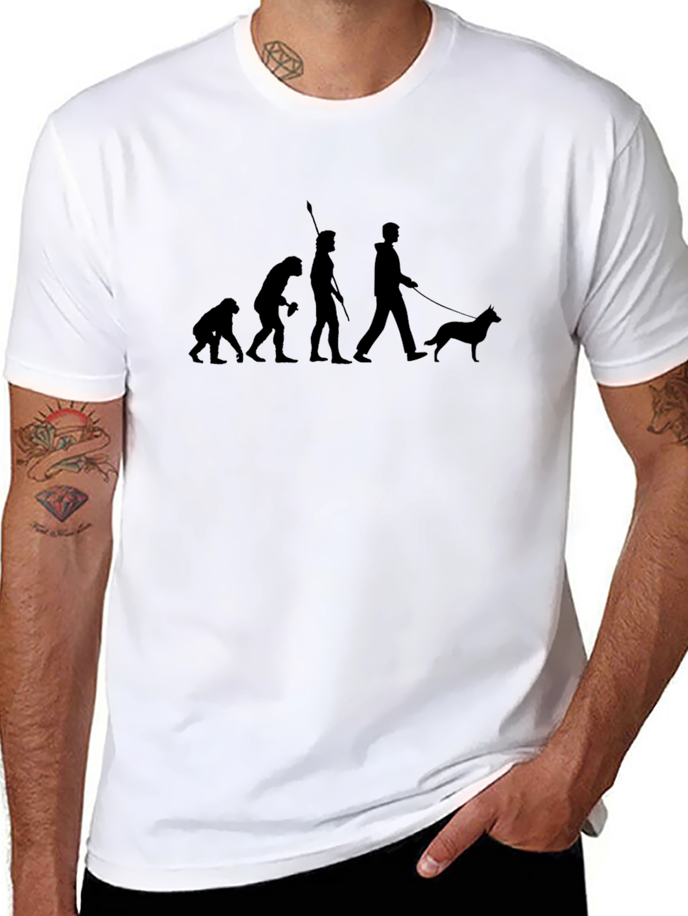 Evolution of Dog Mans Best Friend Graphic T-Shirt