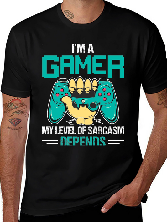 Gamer Sarcasm Level Graphic Tee