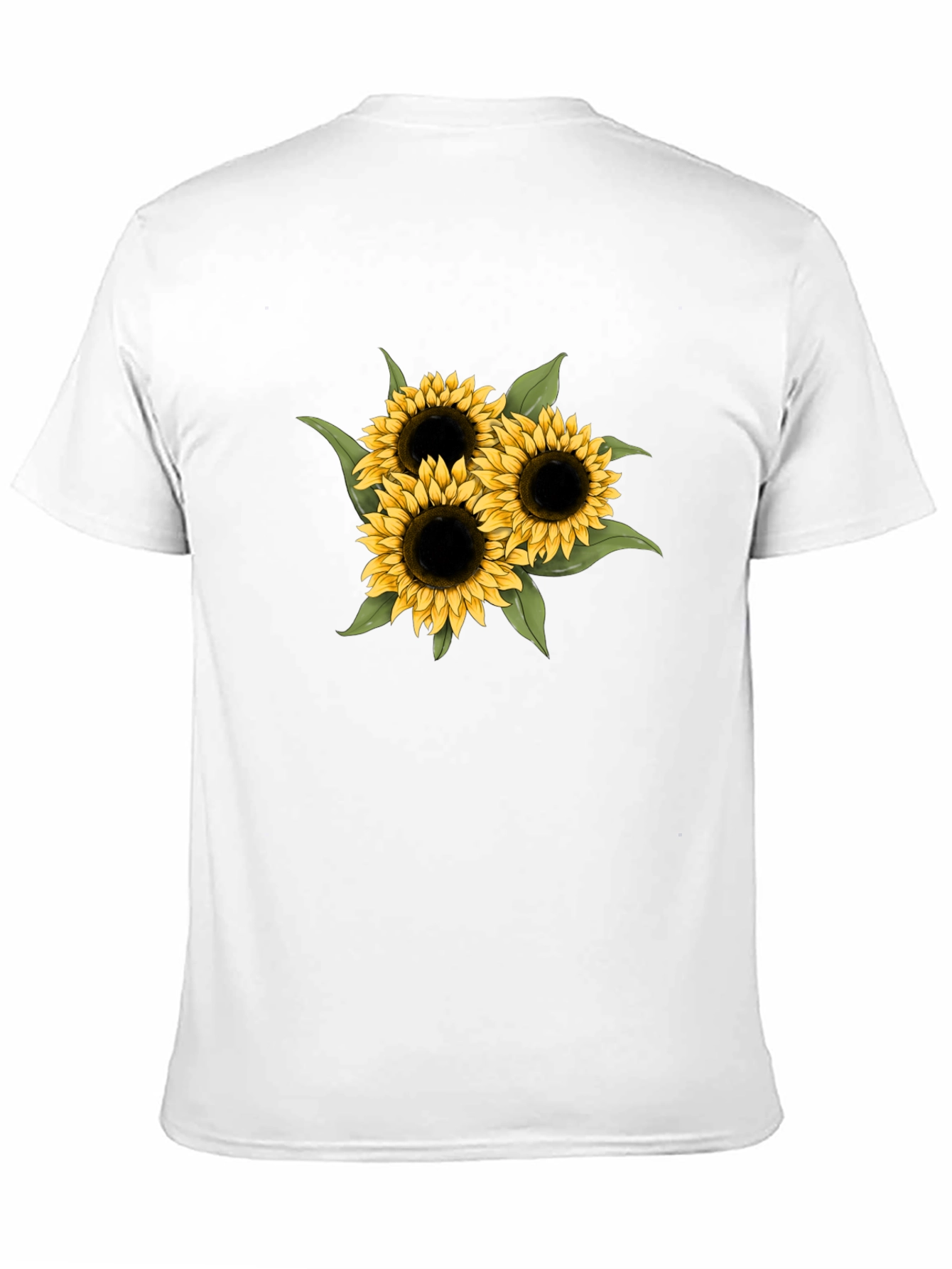 Sunflower Graphic Tee - Black Cotton Casual T-Shirt