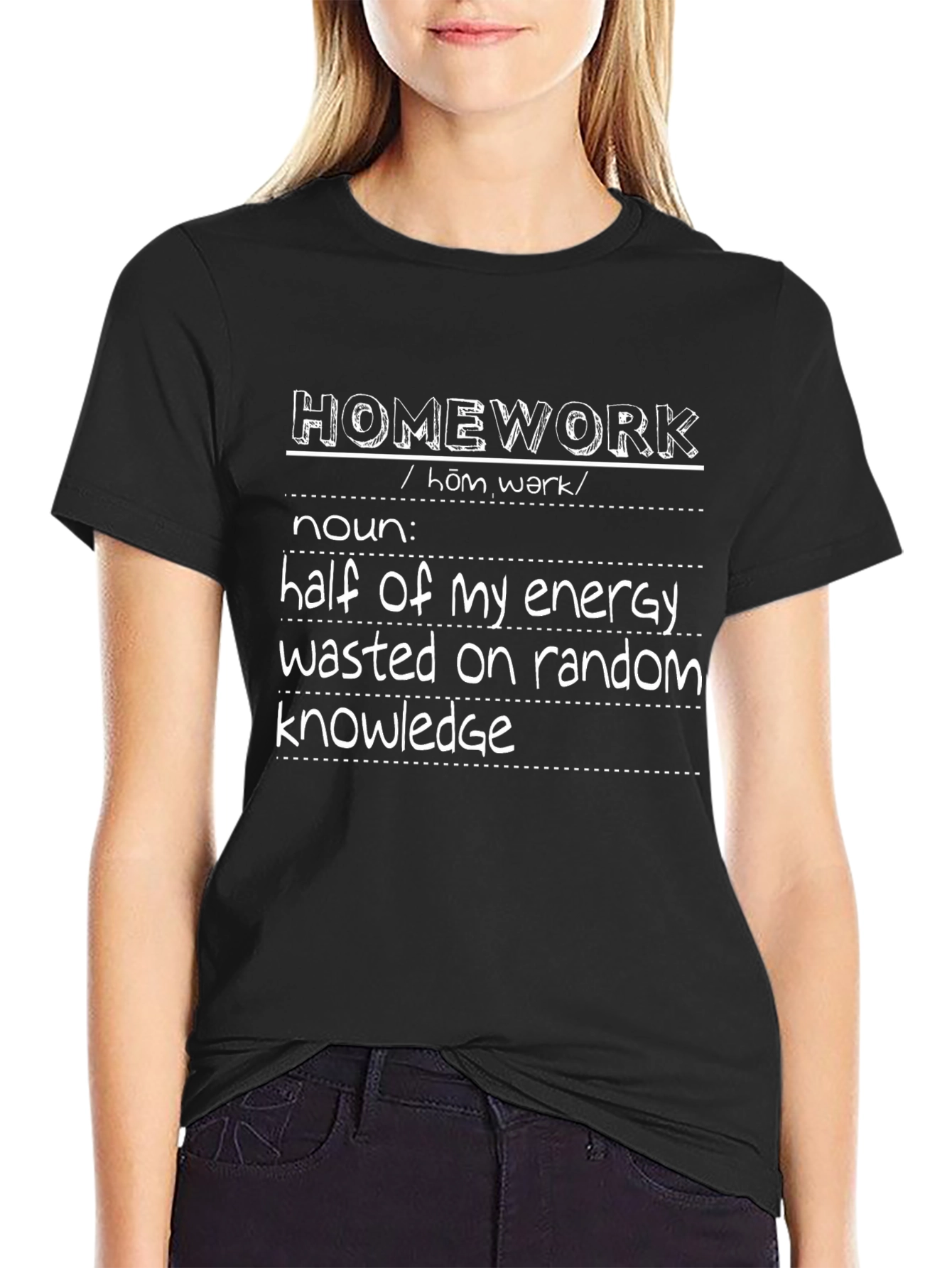 Homework Definition Graphic Tee - Black