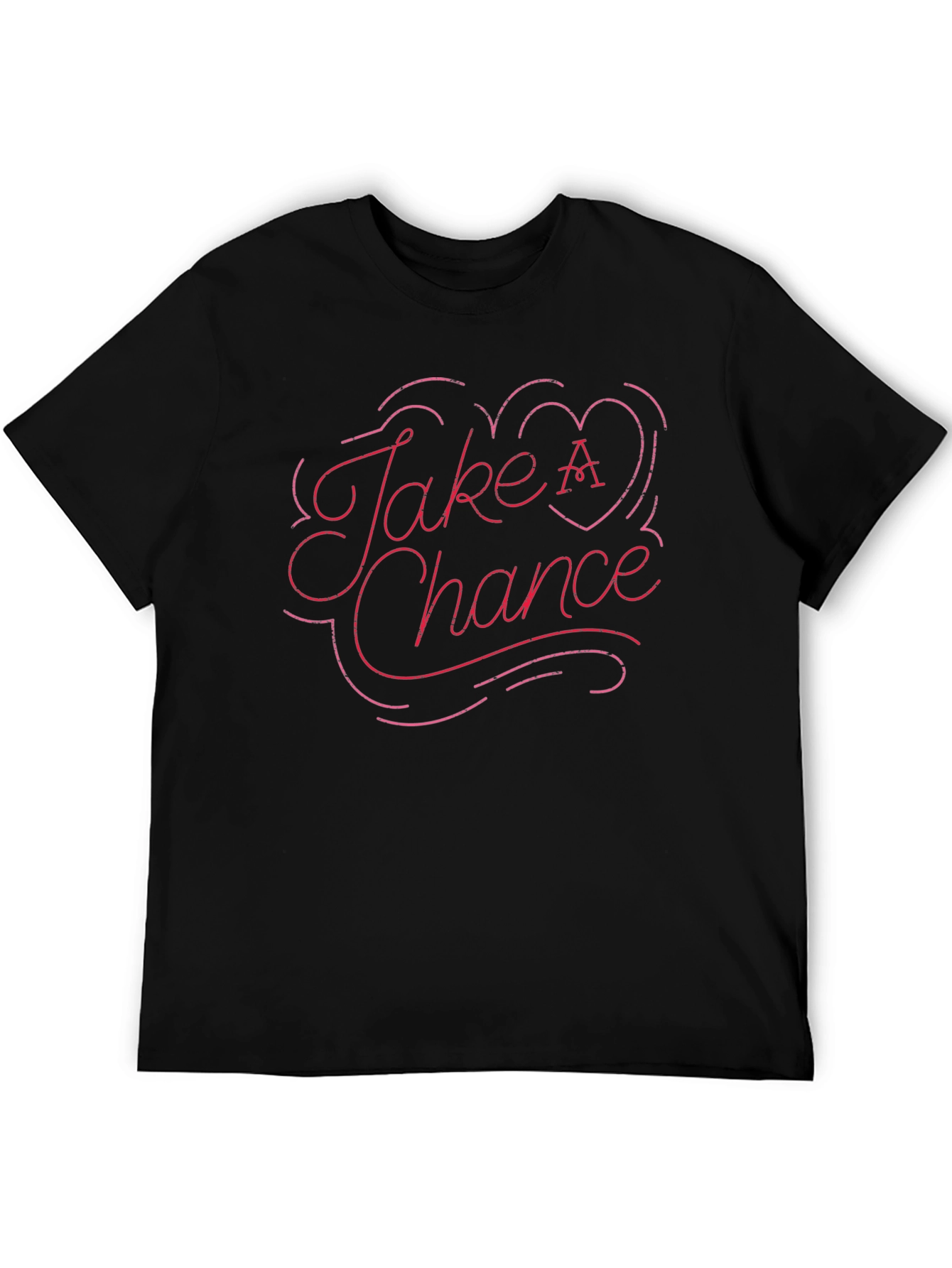 Take A Chance Graphic T-Shirt - Trendy Casual Wear