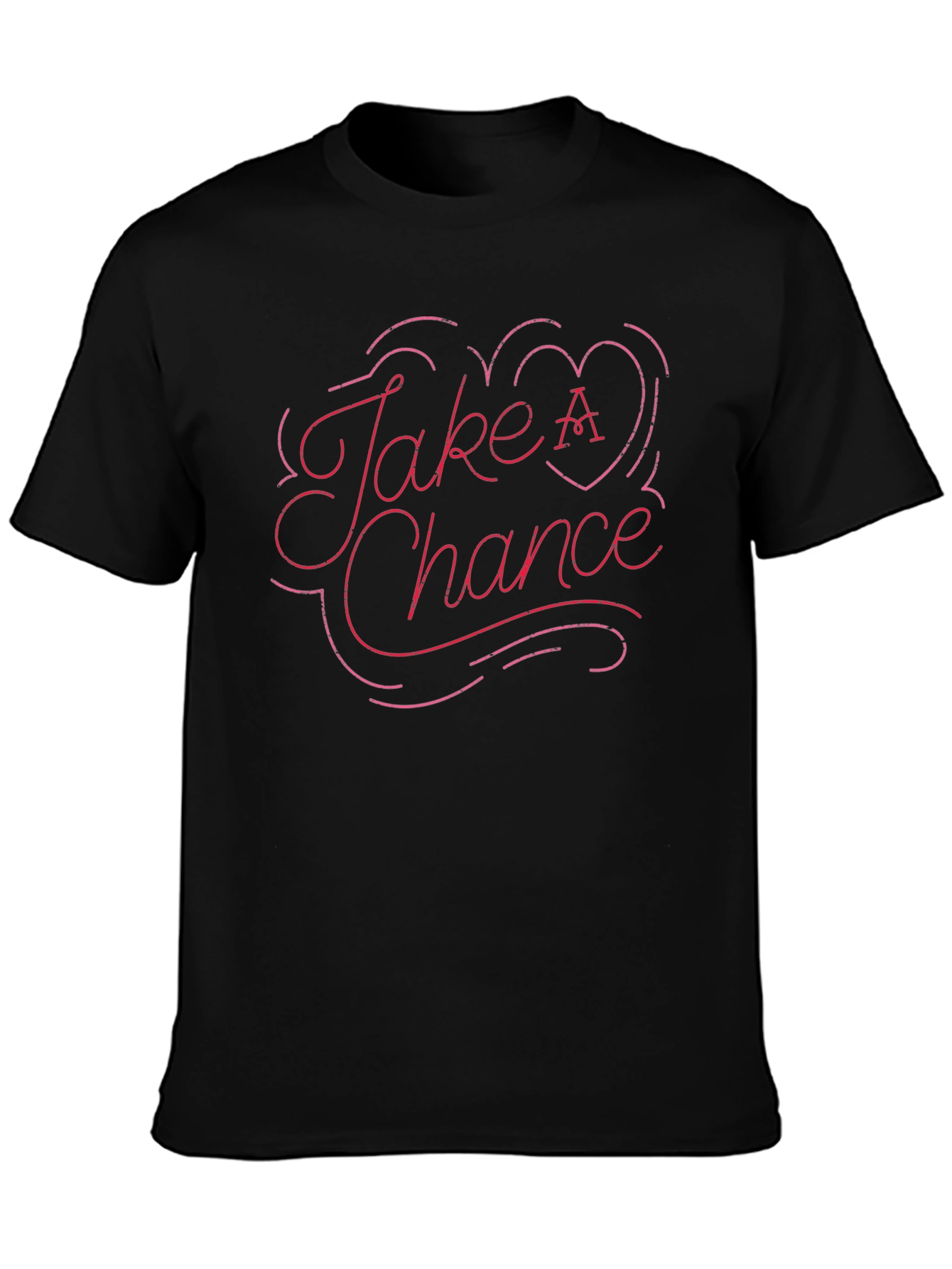 Take A Chance Graphic T-Shirt - Trendy Casual Wear