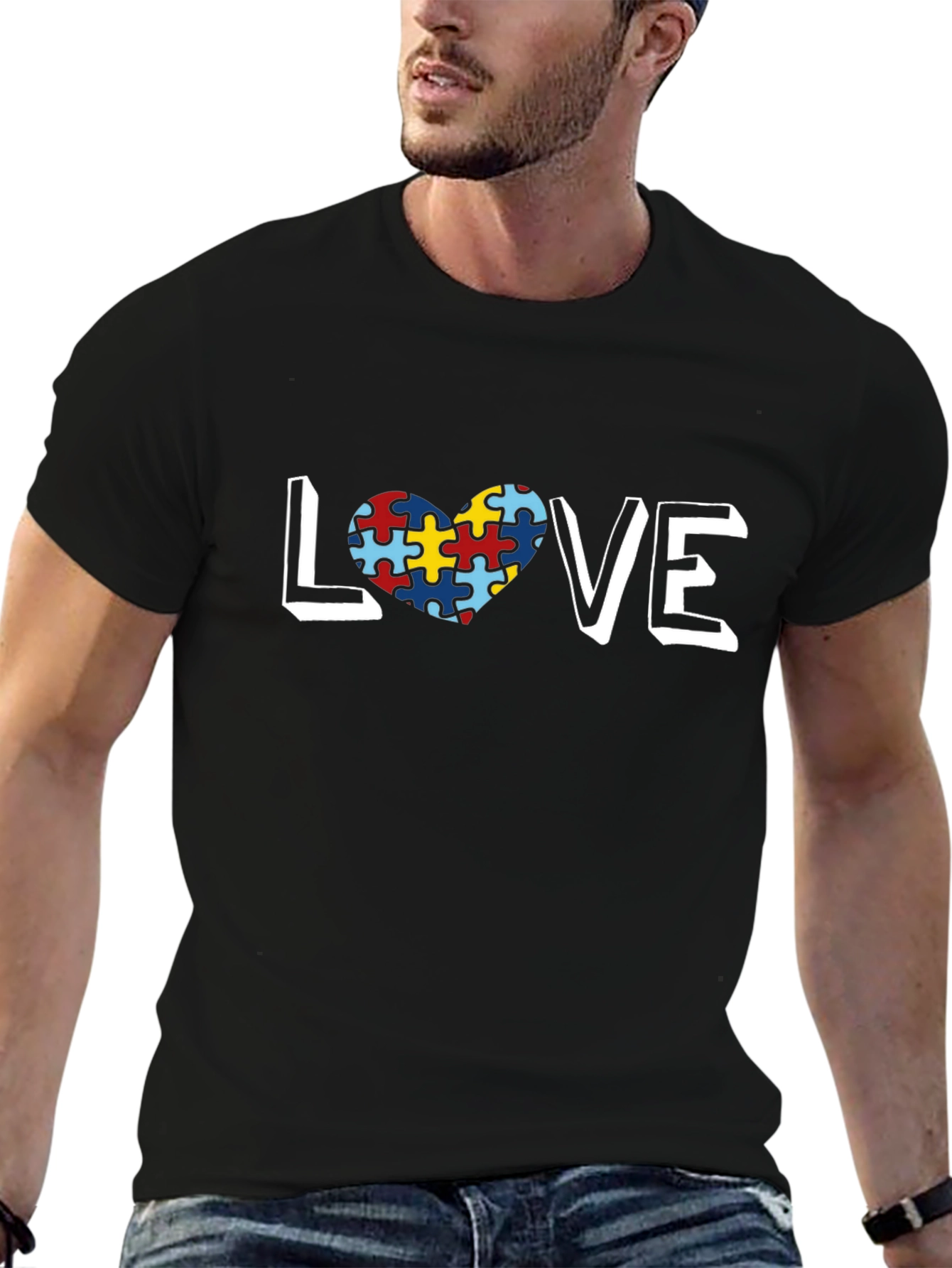 Autism Awareness Love Puzzle Heart T-Shirt