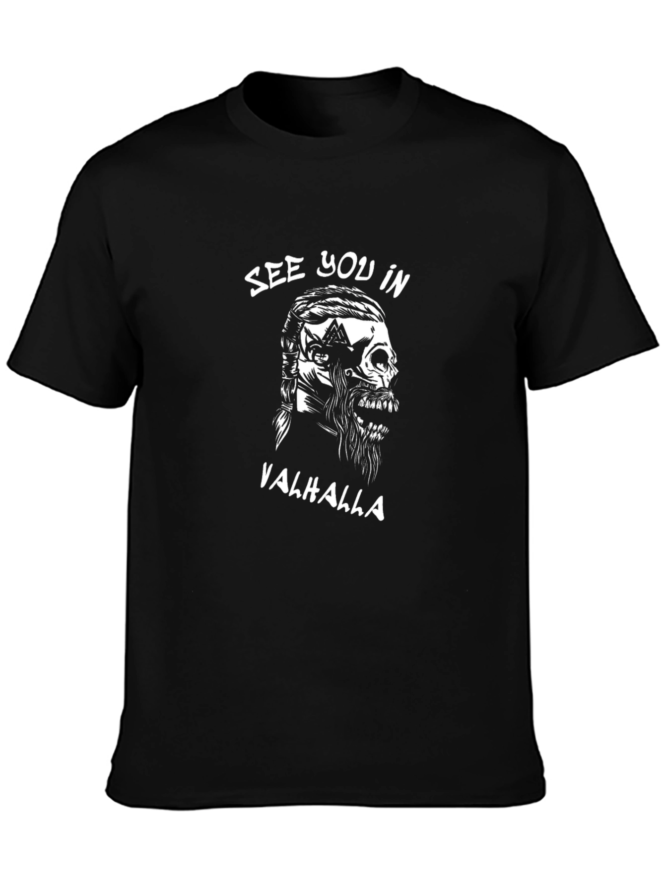 Viking Valhalla Graphic T-Shirt - Premium Cotton Blend