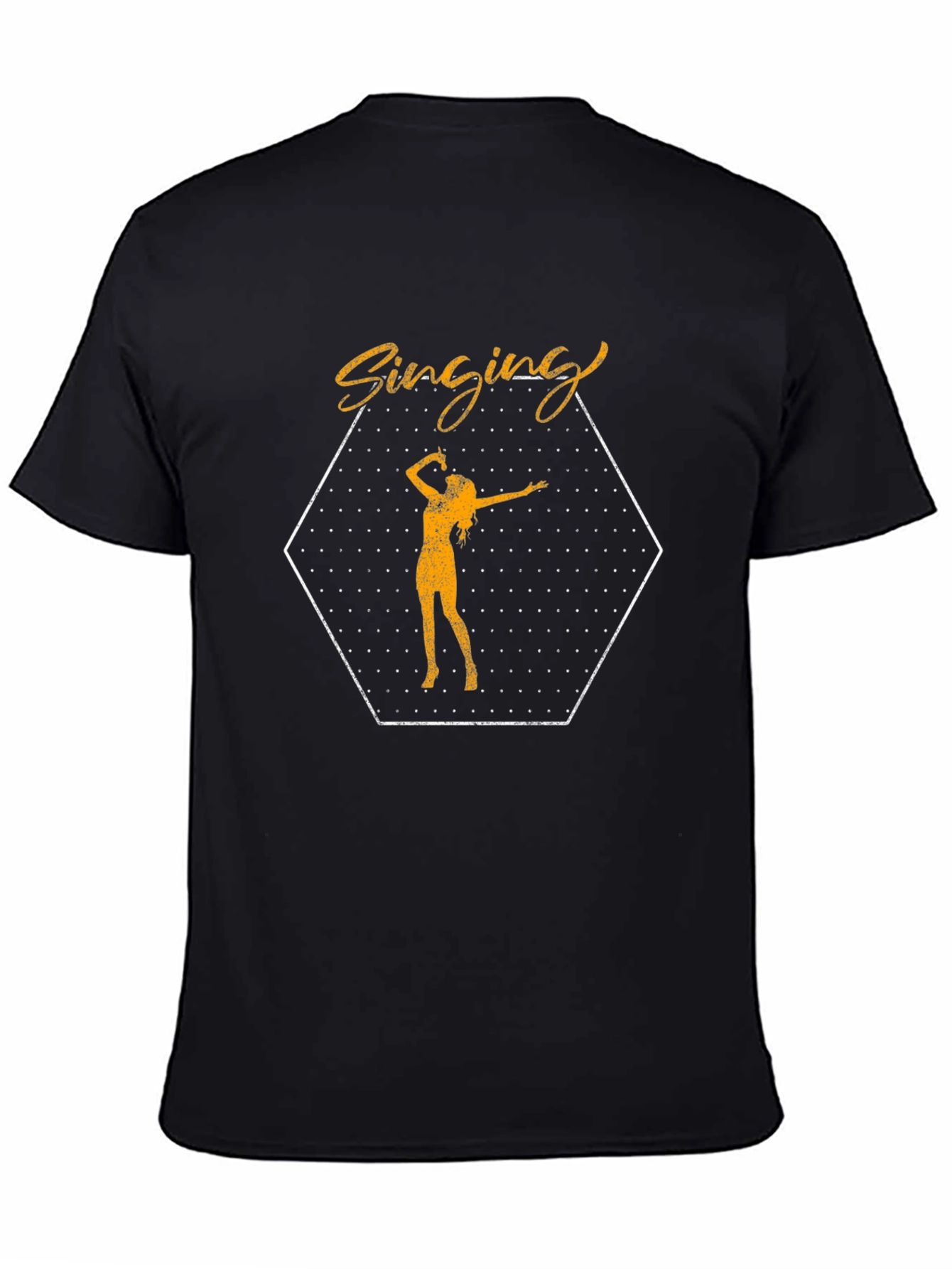 Singing Silhouette Tee - Black Graphic T-Shirt