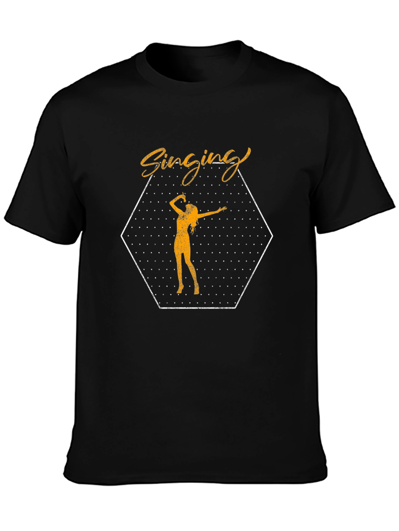 Singing Silhouette Tee - Black Graphic T-Shirt