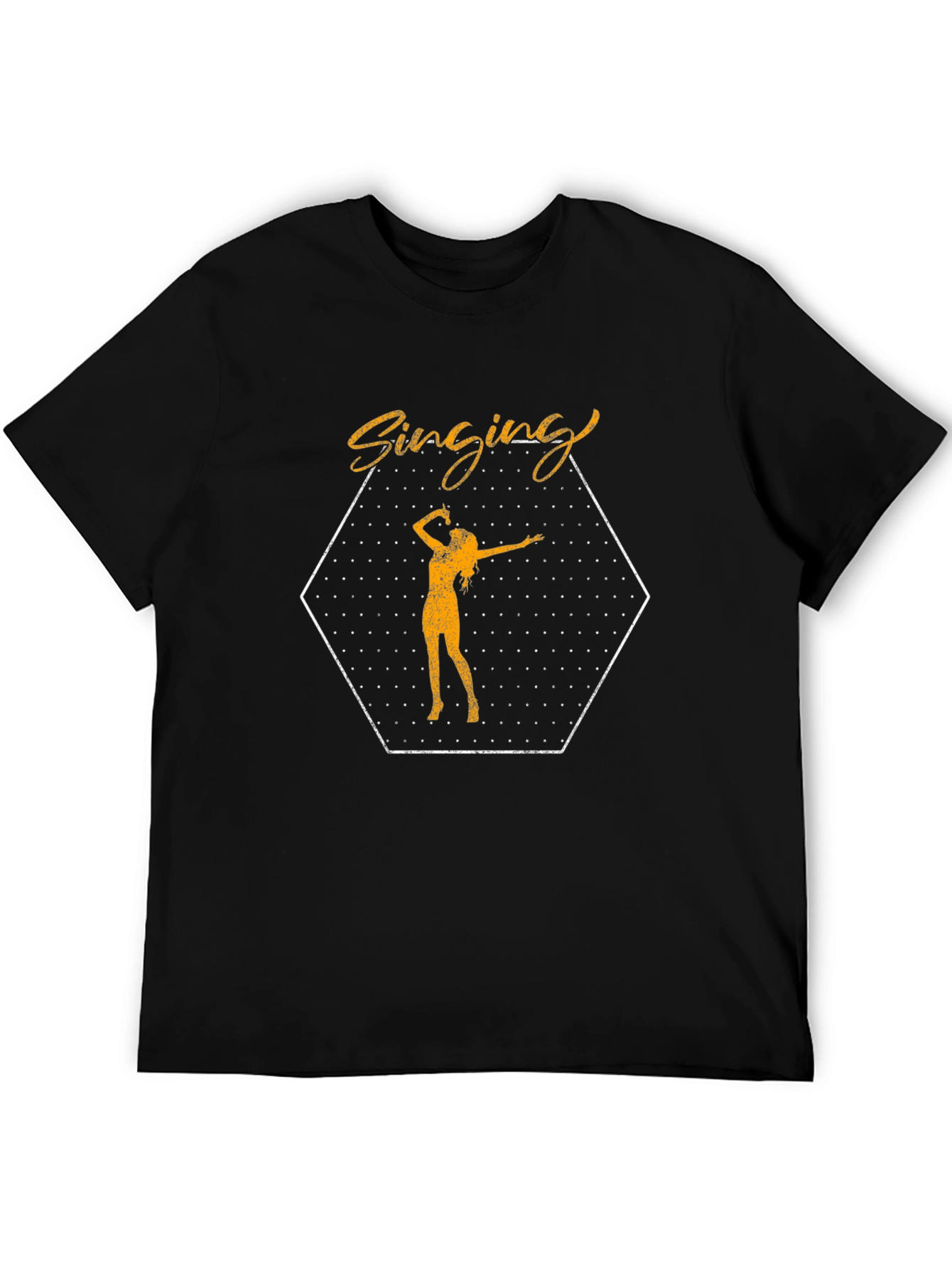 Singing Silhouette Tee - Black Graphic T-Shirt