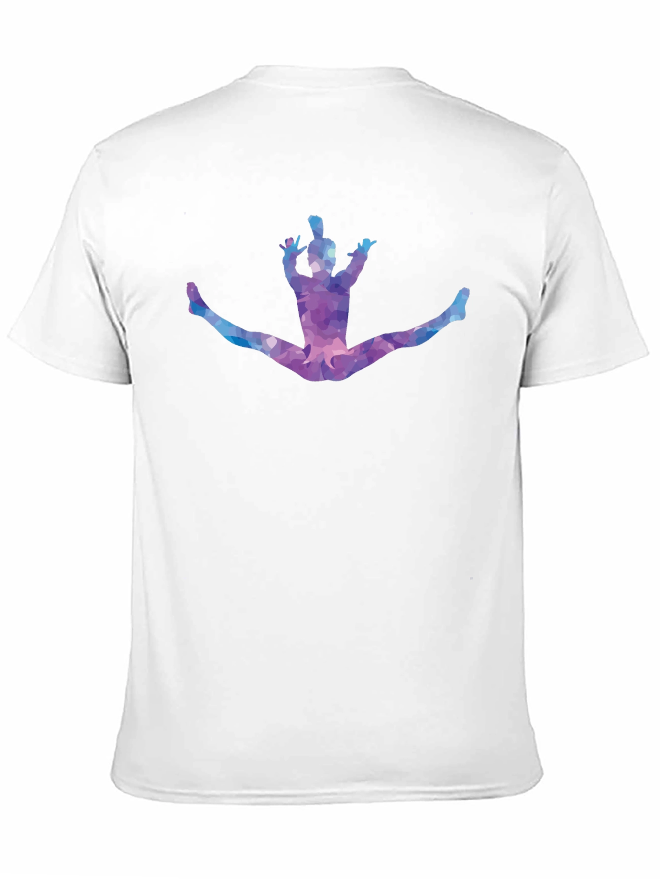 Gymnast Silhouette Mens Black Graphic Tee