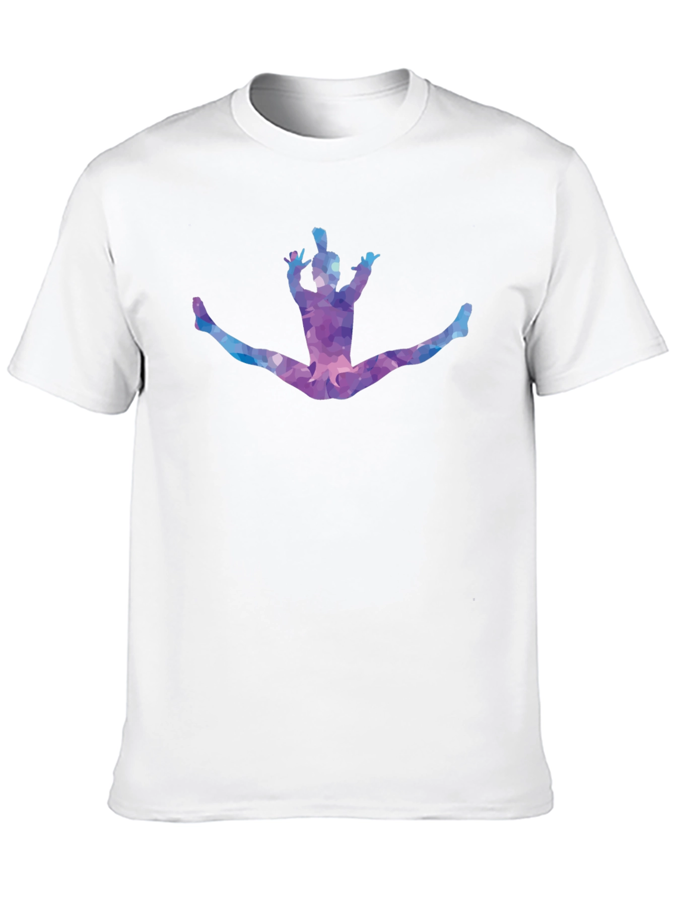 Gymnast Silhouette Mens Black Graphic Tee
