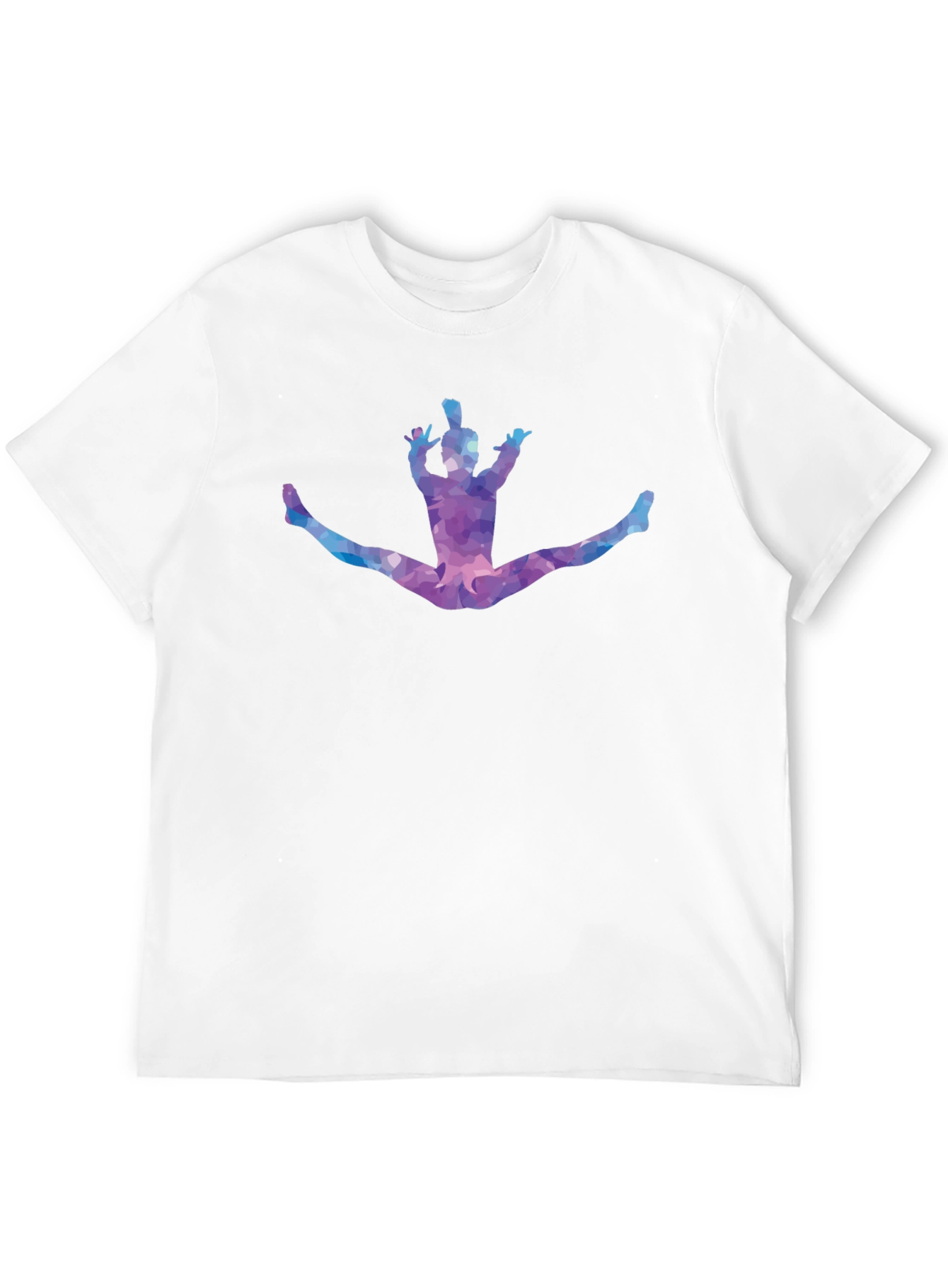 Gymnast Silhouette Mens Black Graphic Tee