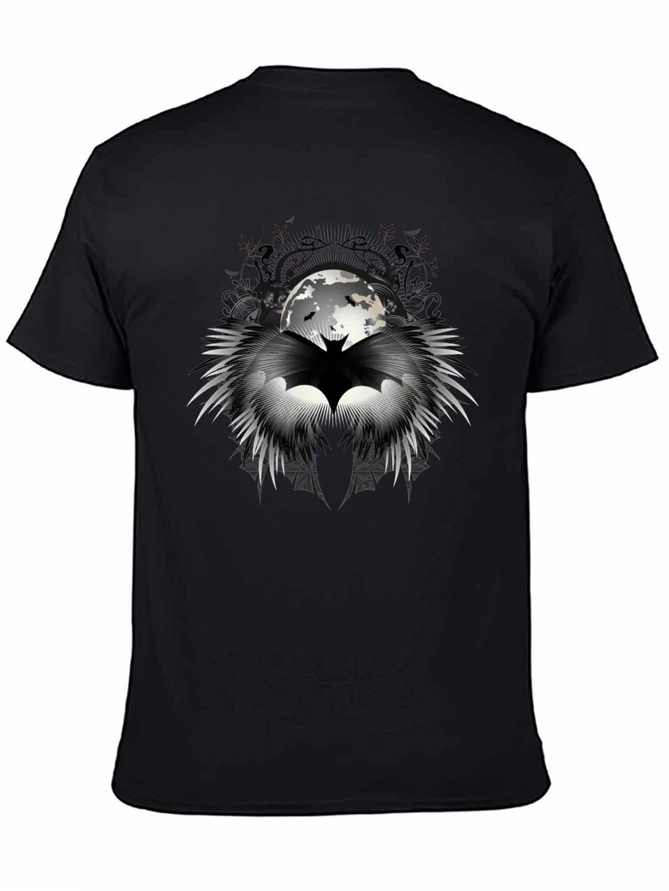 Batman Moon Graphic Black T-Shirt