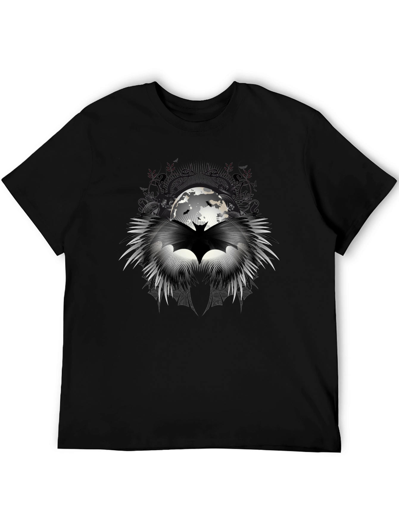 Batman Moon Graphic Black T-Shirt