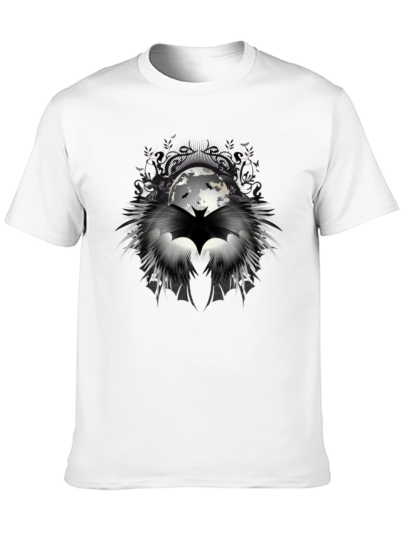 Batman Moon Graphic Black T-Shirt
