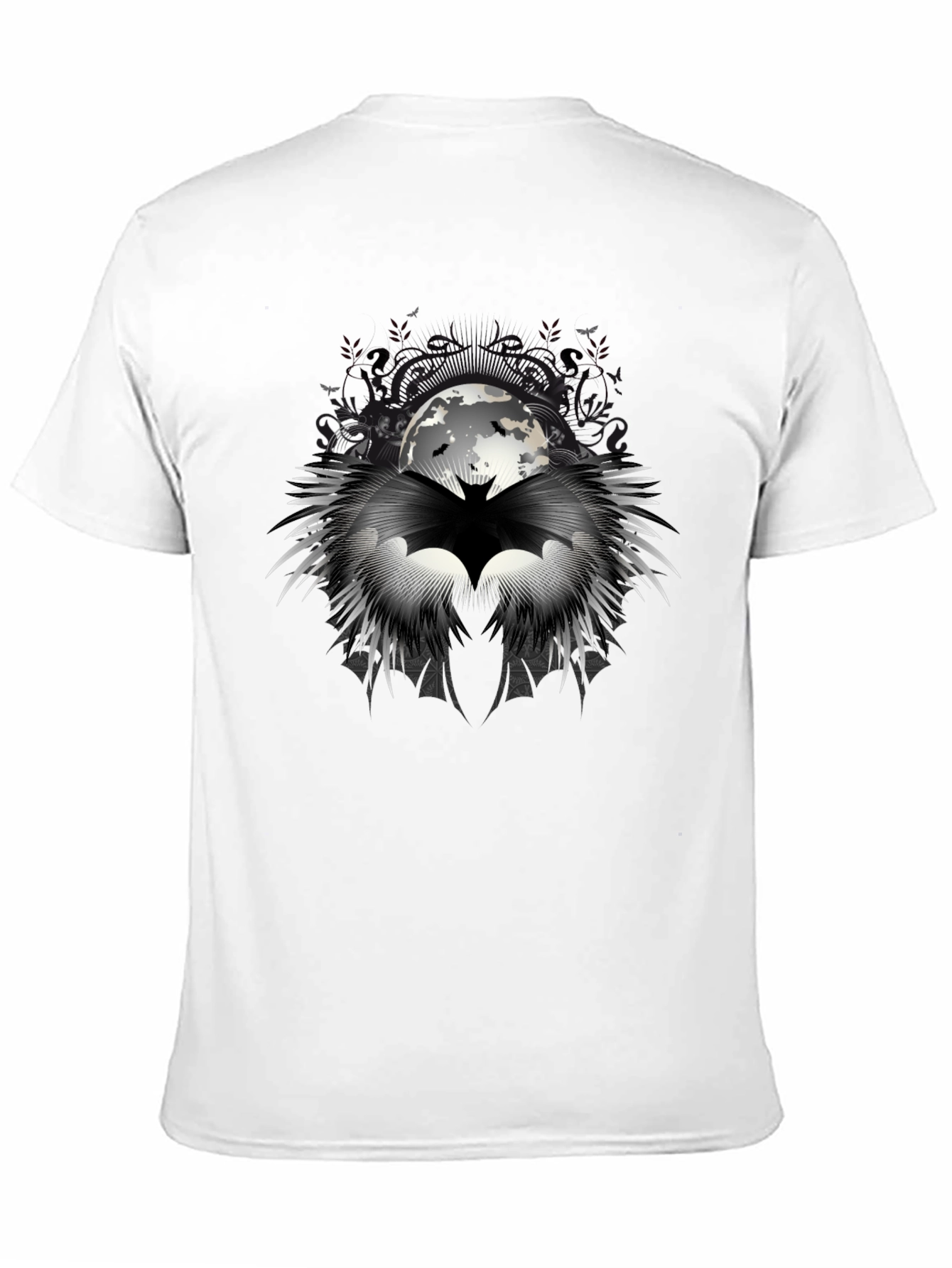 Batman Moon Graphic Black T-Shirt