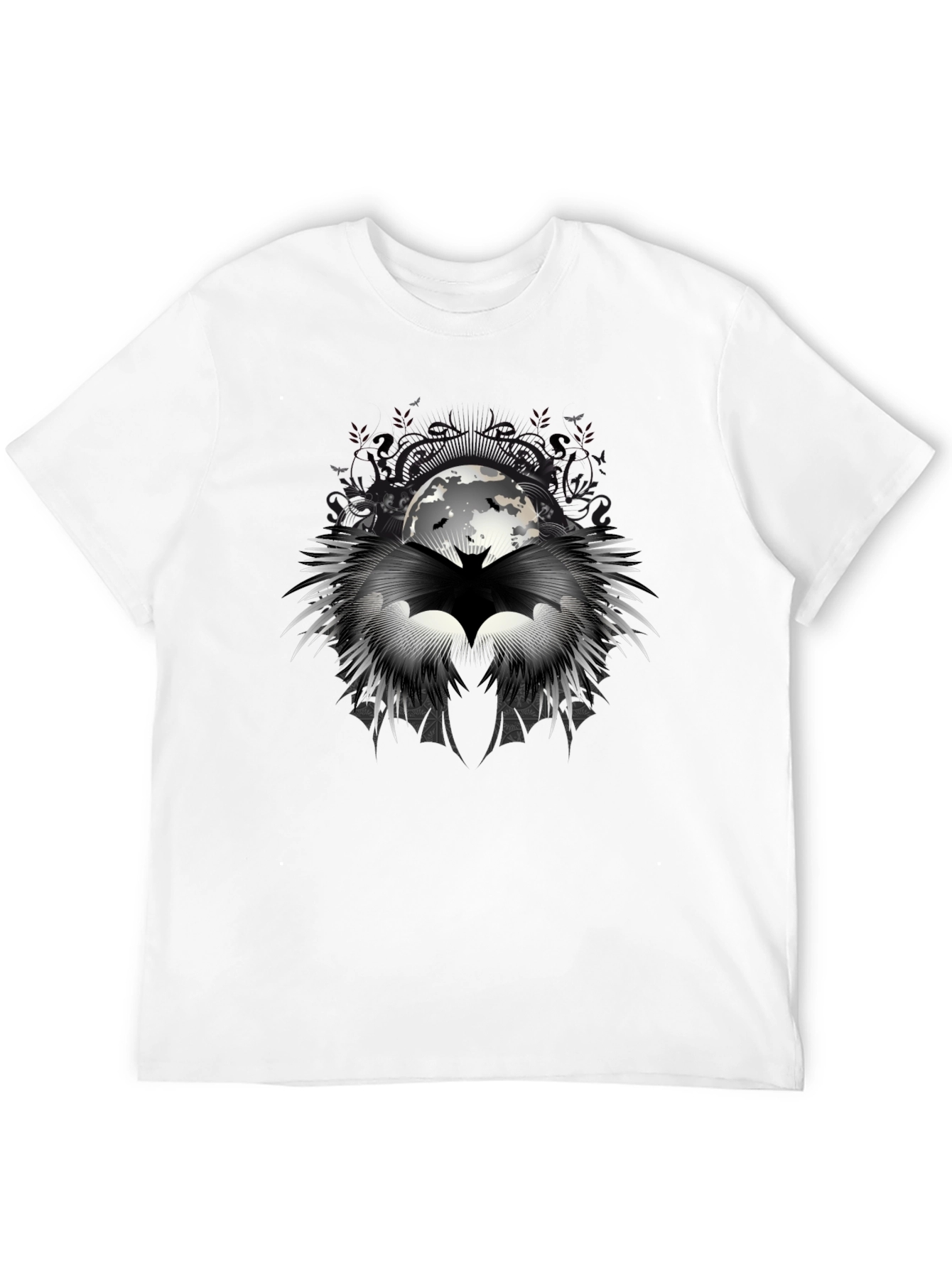 Batman Moon Graphic Black T-Shirt