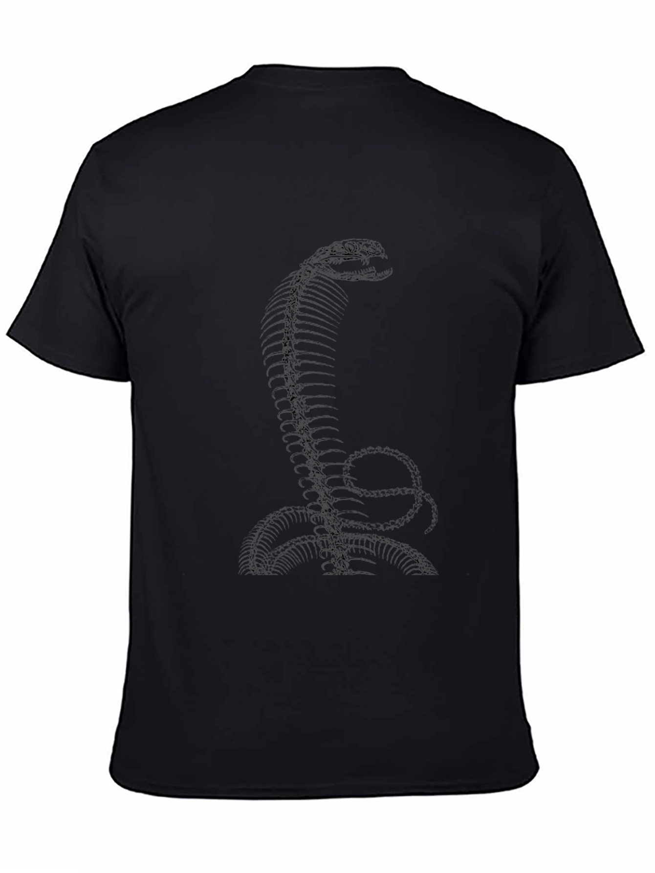 Cobra Snake Spine Graphic Tee - Black