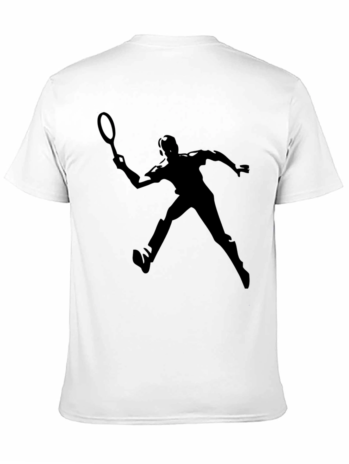 Tennis Player Graphic Tee - Black