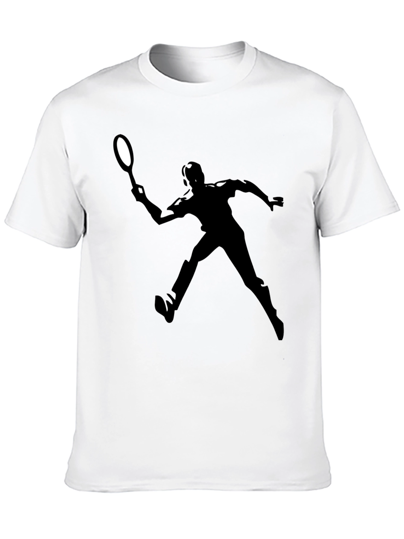 Tennis Player Graphic Tee - Black