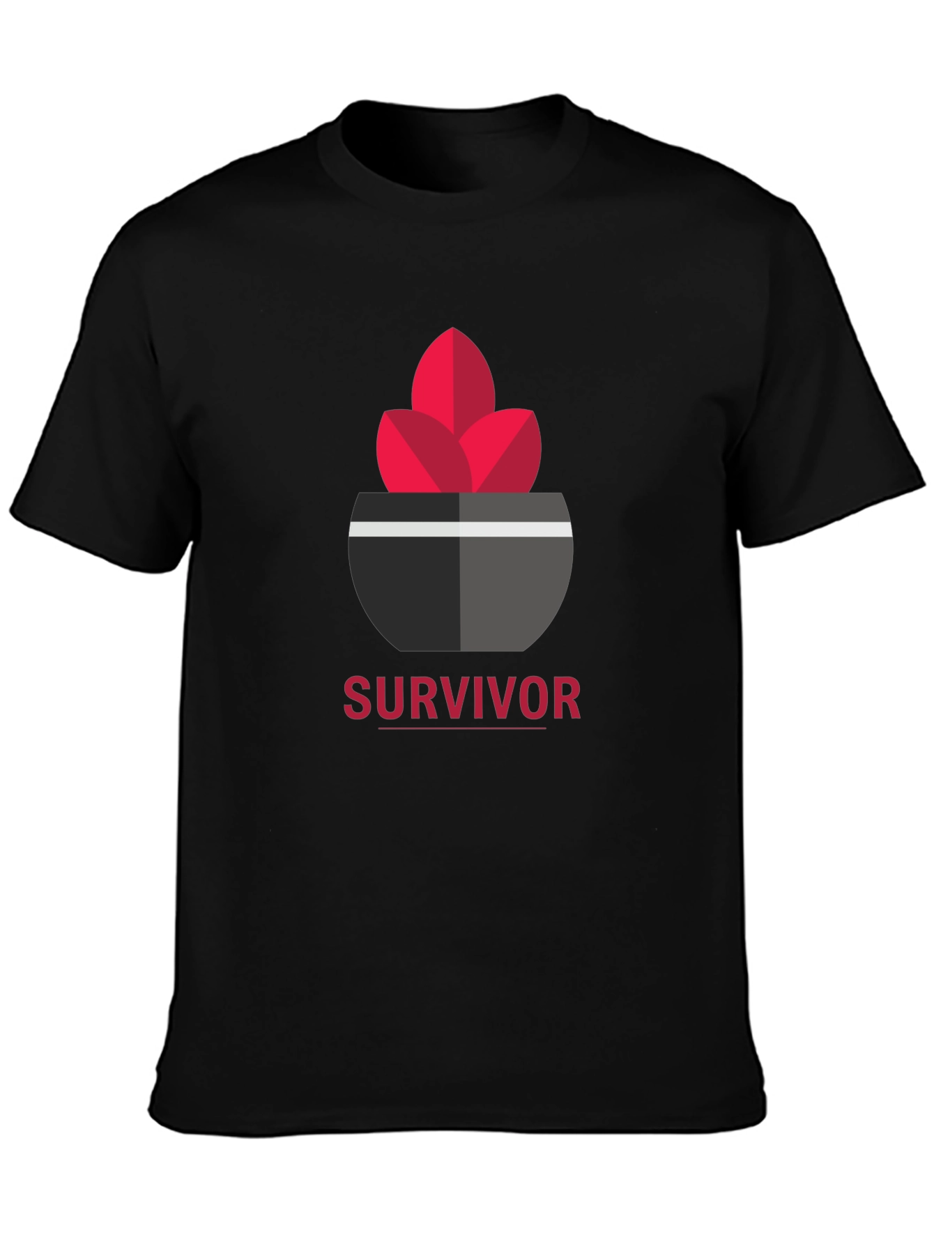 Survivor Graphic Tee - Modern Black T-Shirt