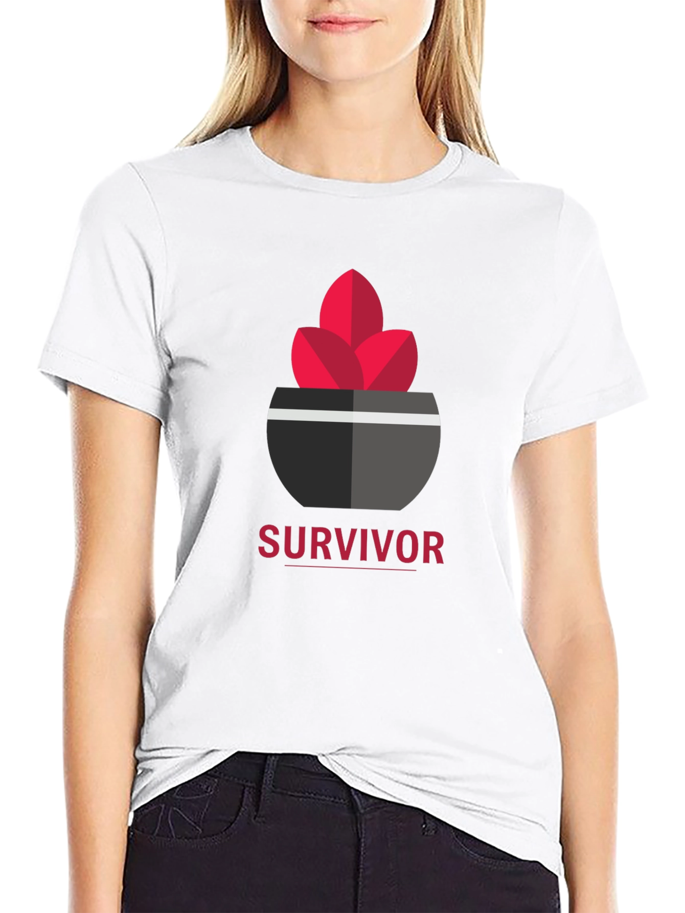 Survivor Graphic Tee - Modern Black T-Shirt